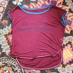 We the Free i love you austin maroon shirt